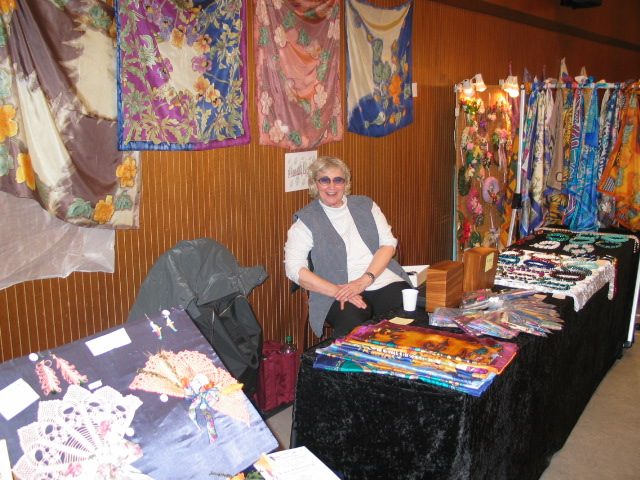 Die Ausstellungsstandnachbarin Frau Romana Liepold